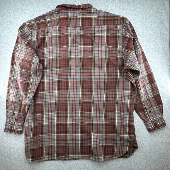 Polo by Ralph Lauren Plaid Flannel Shirt Size 2XLT Red Green Button Down Top - Picture 2 of 14